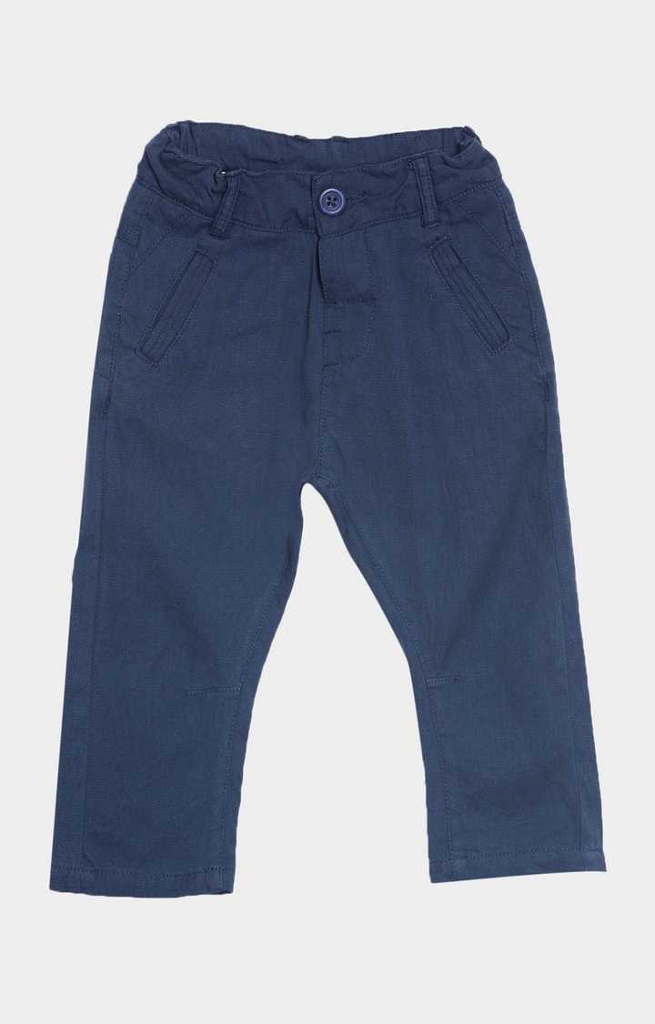 Nuberry | Navy Blue Solid Jeans 0