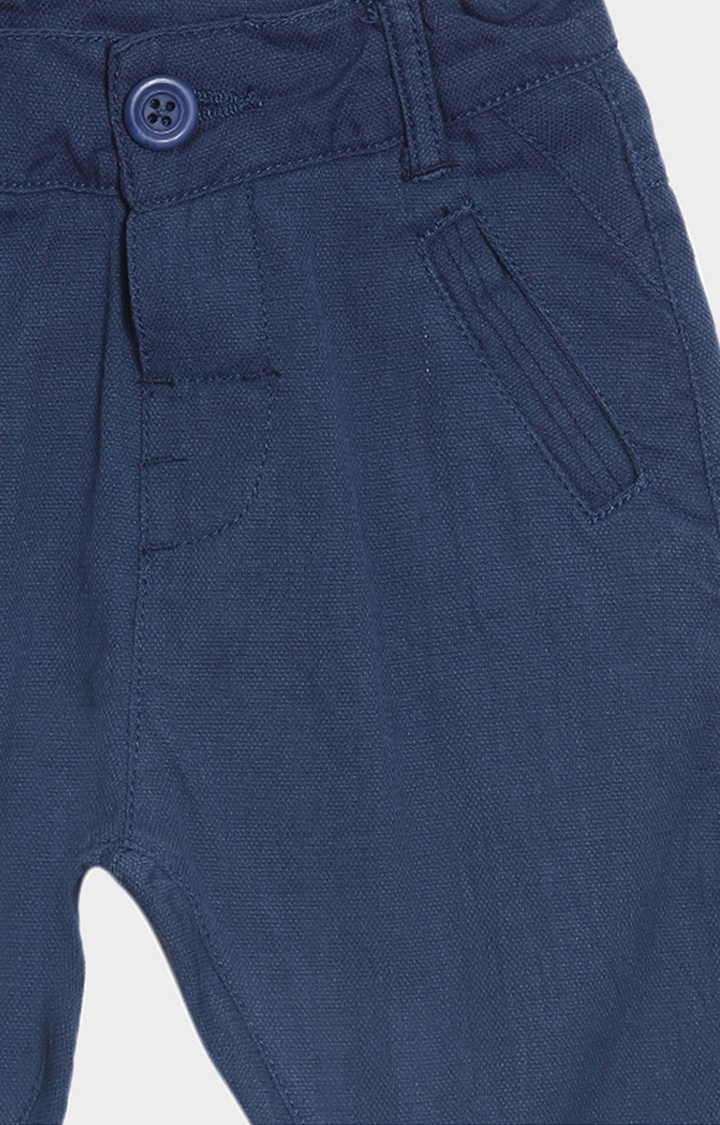 Nuberry | Navy Blue Solid Jeans 2