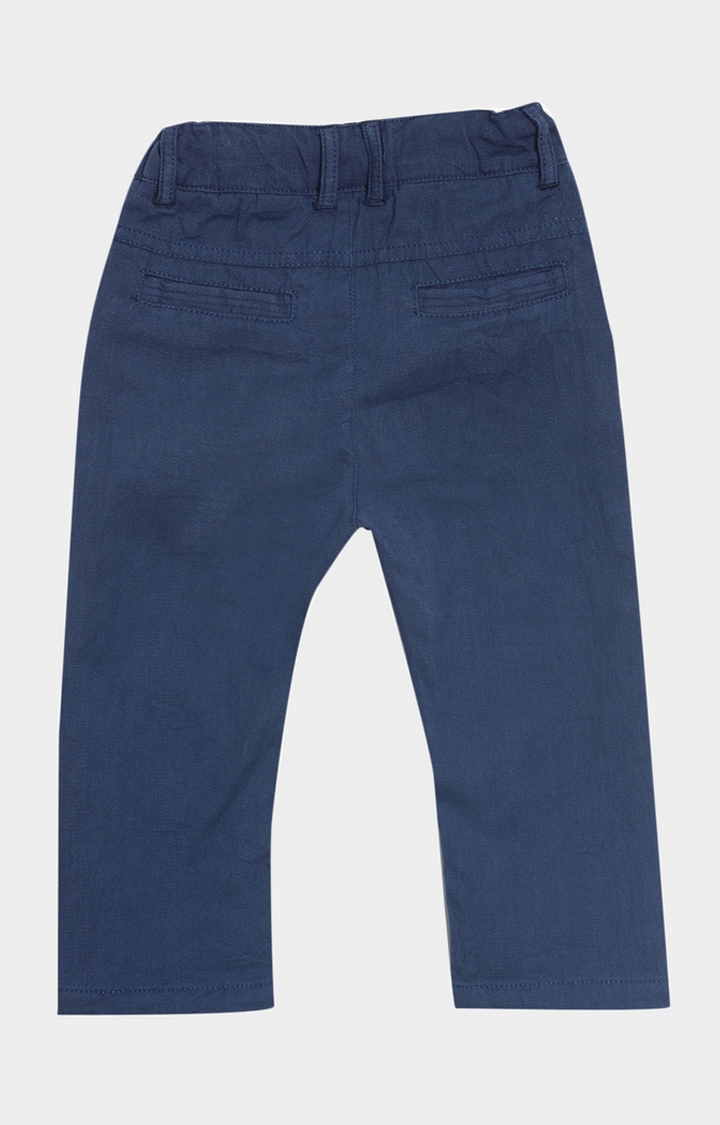 Nuberry | Navy Blue Solid Jeans 1