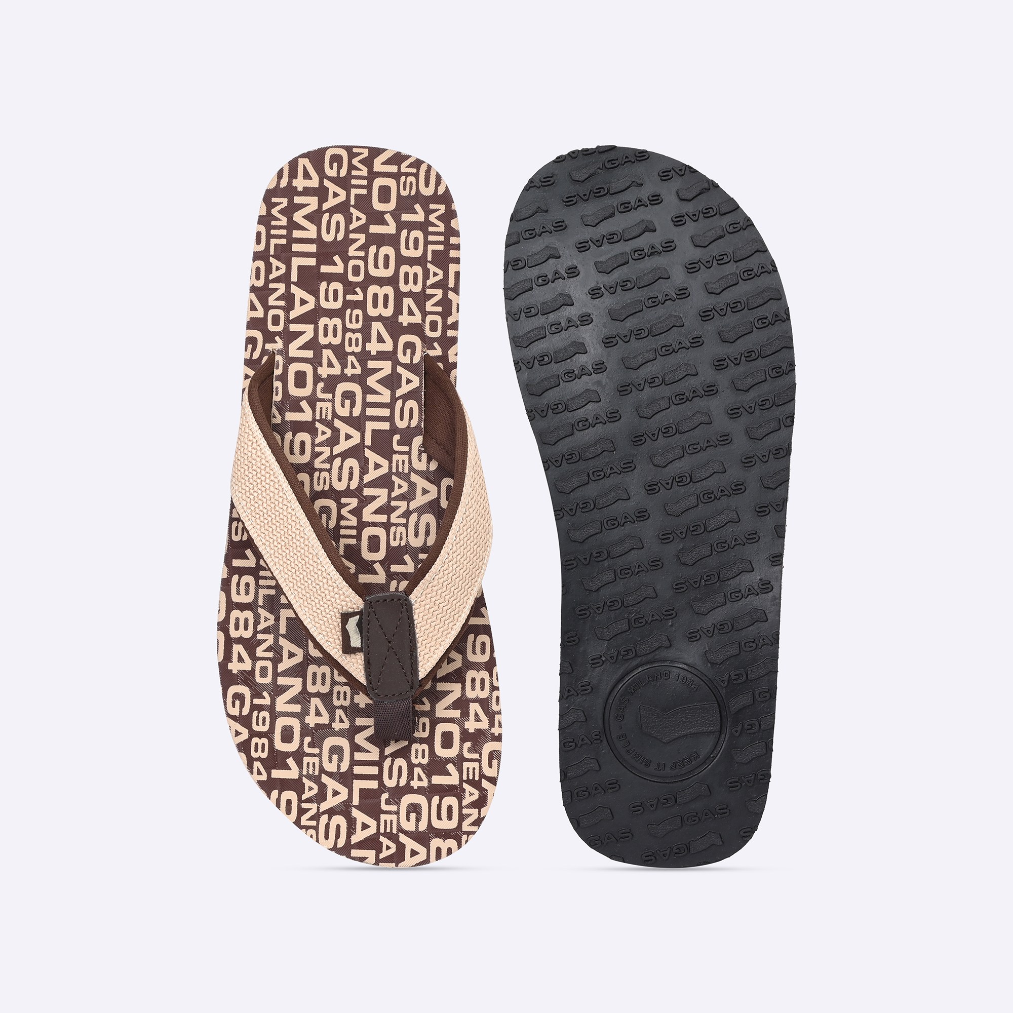 GAS | Men's StreetGrain Brown FlipFlops|4
