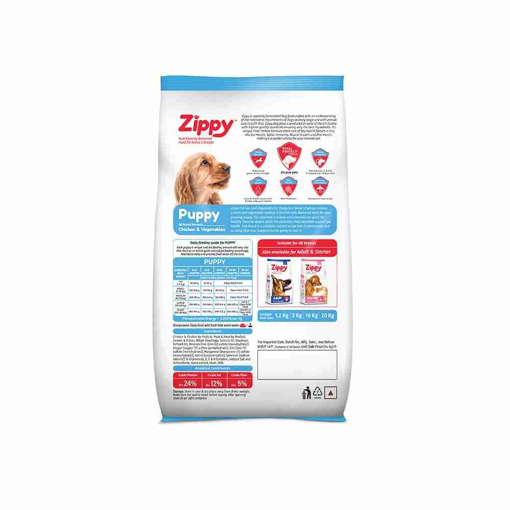 Zippy Puppy Chicken and Veg Dry Food for Dogs 3kg