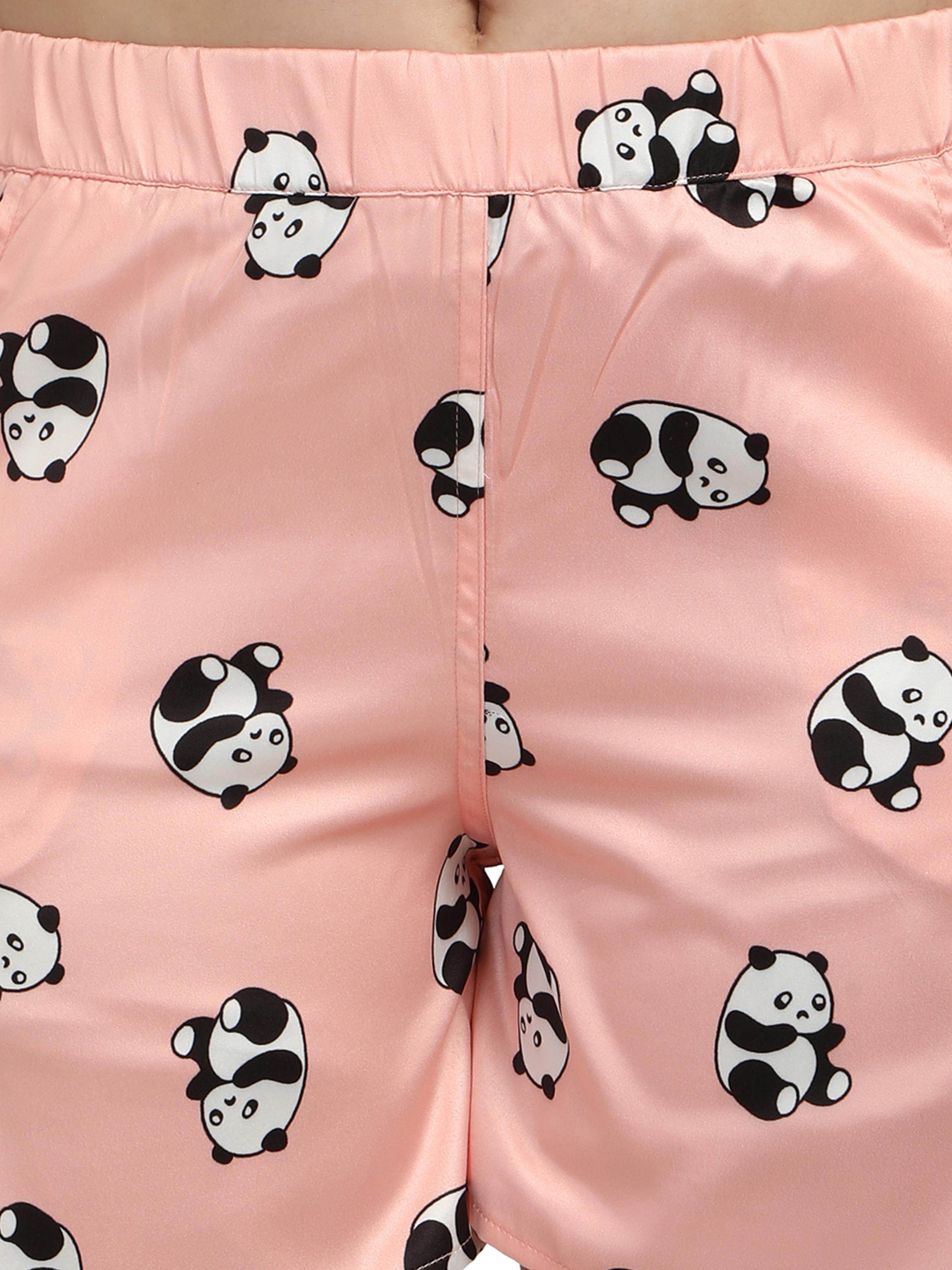 Smarty Pants | Smarty Pants women's pink color panda print lounge Shorts. 4