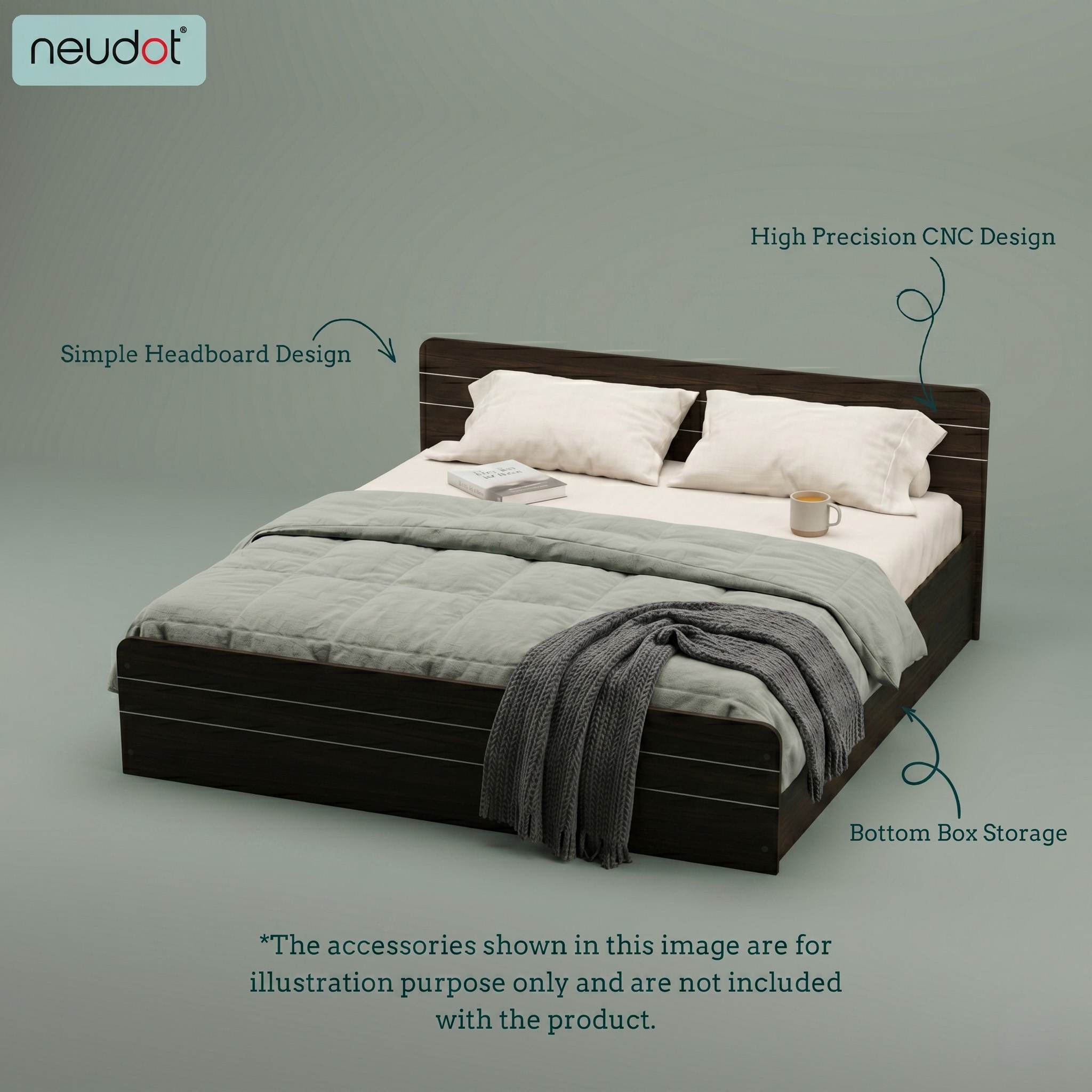 Valancia Queen Size Box Bed - Wenge