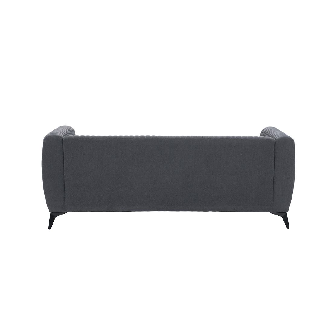 neudot Diva Sofa for Living Room |3 Persons Sofa|Premium Fabric with Cushioned Armrest | Solid Wood Frame|3 Seater in Graphite Grey Color