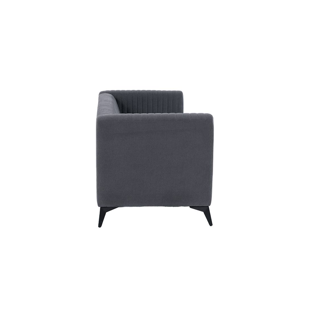 neudot Diva Sofa for Living Room |3 Persons Sofa|Premium Fabric with Cushioned Armrest | Solid Wood Frame|3 Seater in Graphite Grey Color