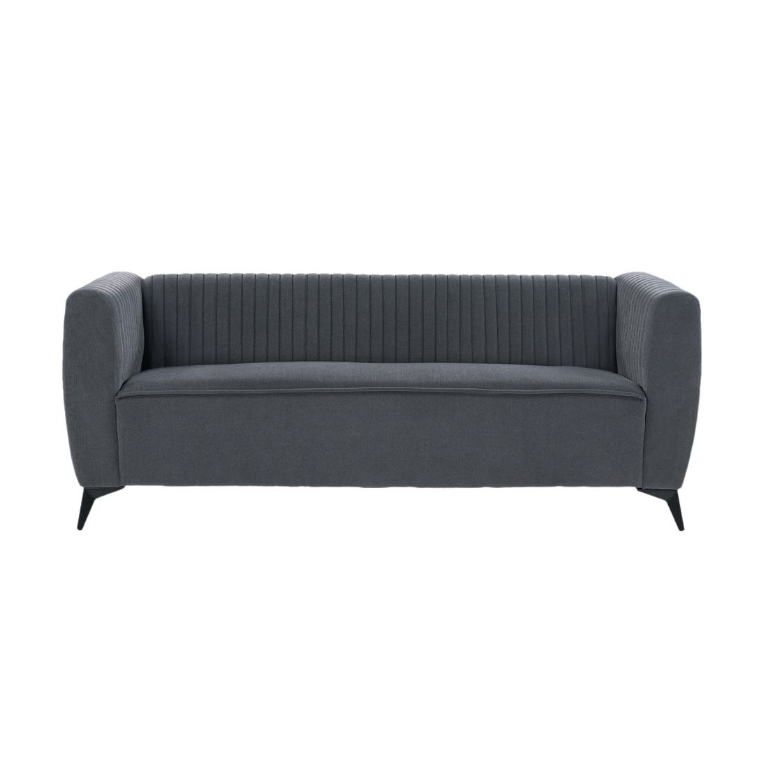 neudot Diva Sofa for Living Room |3 Persons Sofa|Premium Fabric with Cushioned Armrest | Solid Wood Frame|3 Seater in Graphite Grey Color