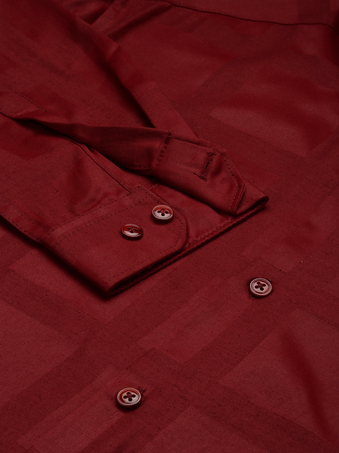 Showoff | SHOWOFF Men's Spread Collar Solid Maroon Classic Shirt 6