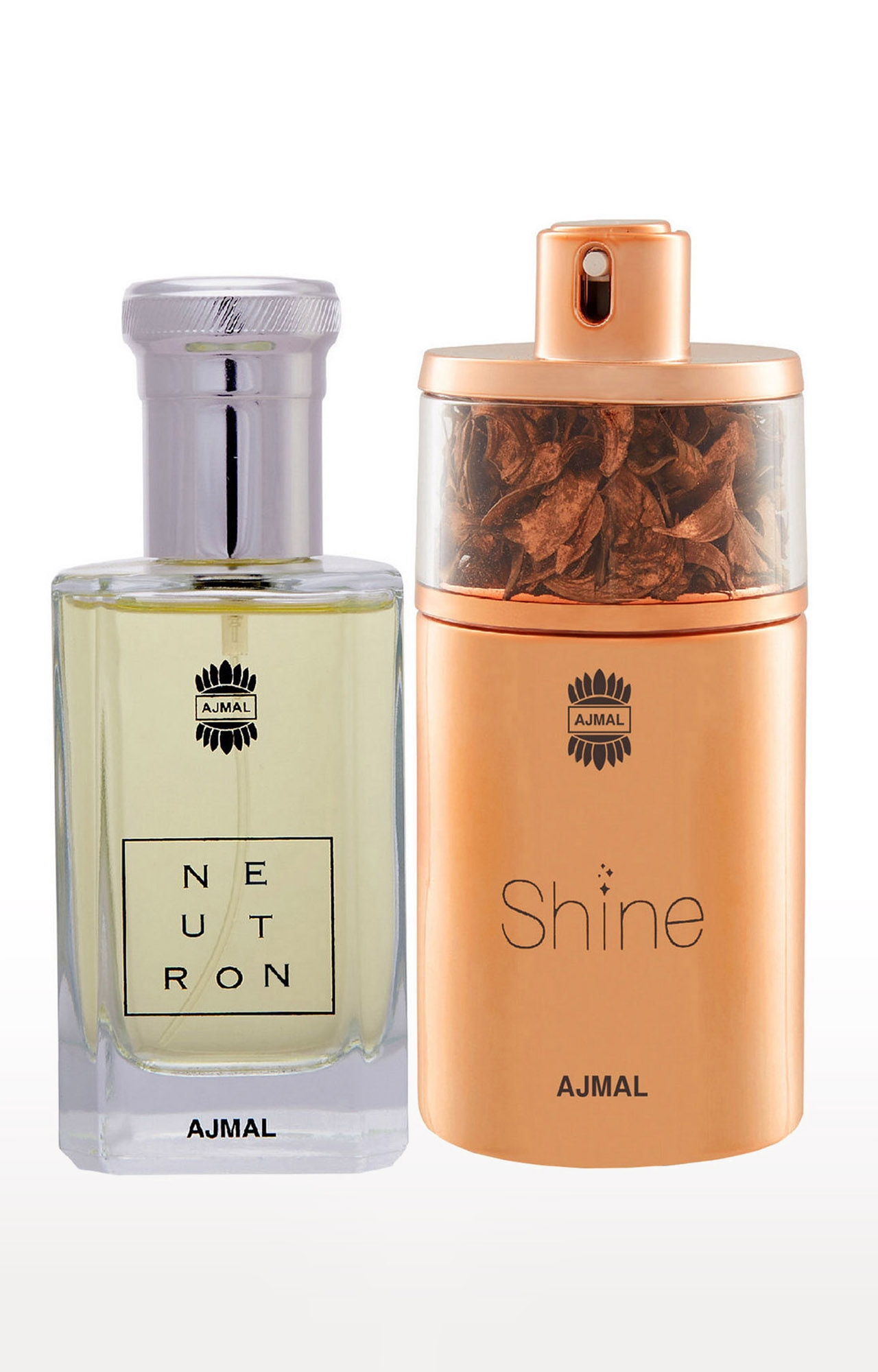 Ajmal | Ajmal Neutron EDP Fruity Perfume 100ml for Men and Shine EDP Perfume 75ml for Women 0