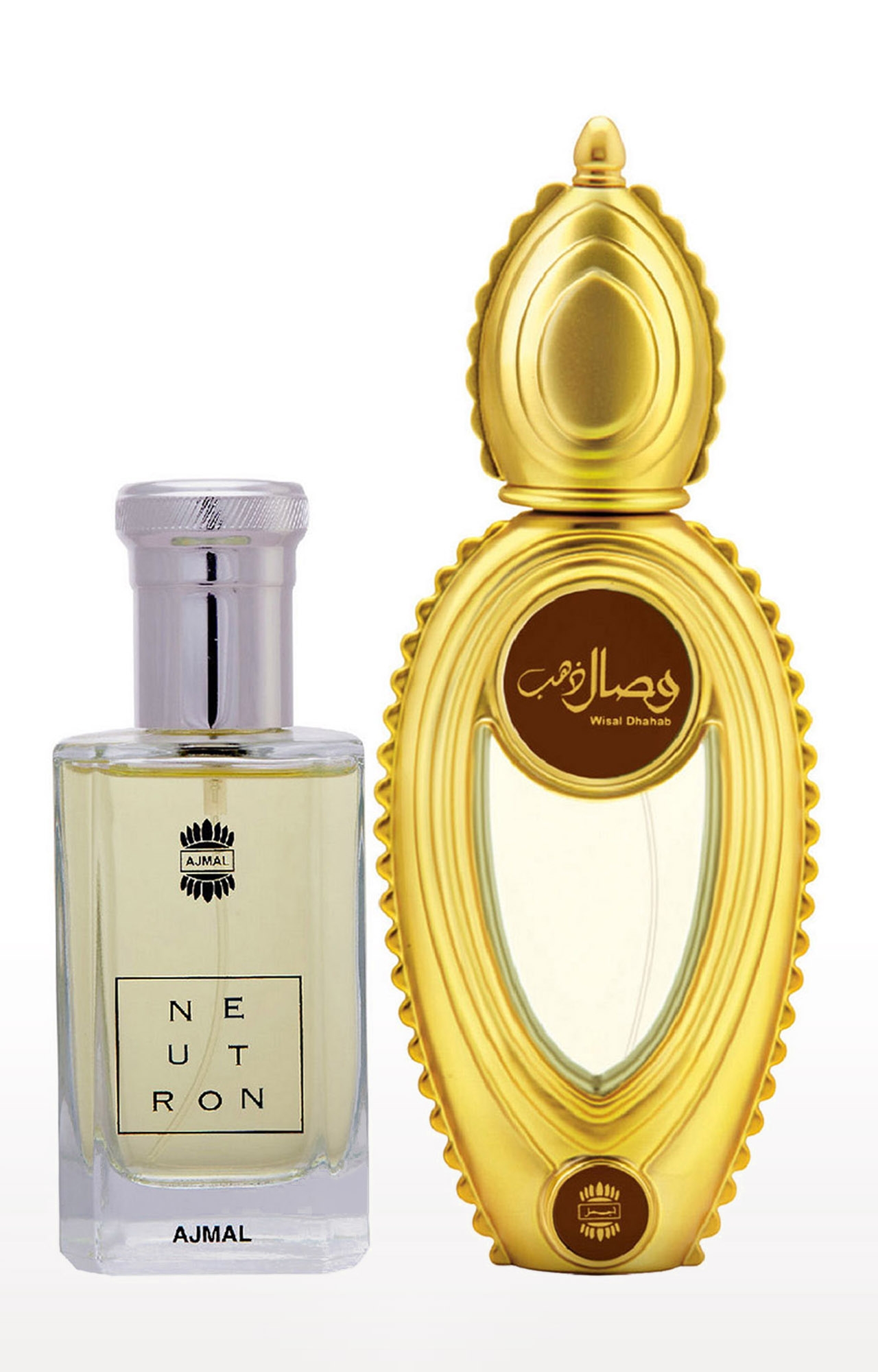 Ajmal | Ajmal Neutron EDP Fruity Perfume 100ml for Men and Wisal Dhahab EDP Fruity Perfume 50ml for Men 0