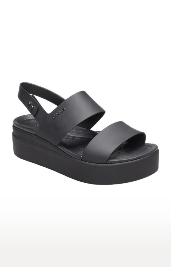 Crocs Brooklyn Low Black Women Wedge Sandal (206453-060)