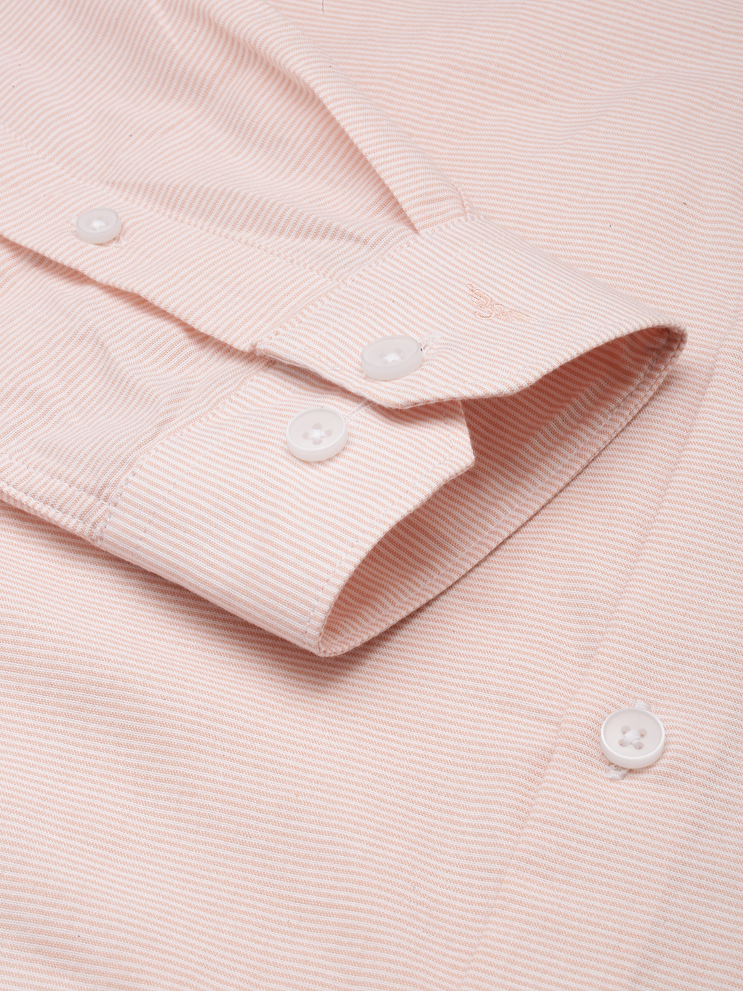 SHOWOFF Men's Spread Collar Striped Peach Classic Shirt