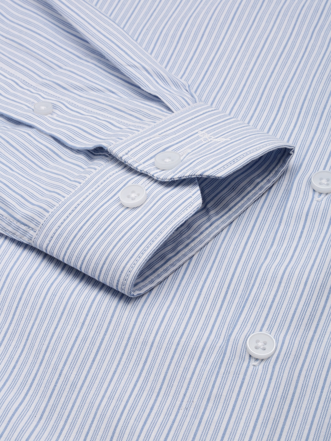 Showoff | SHOWOFF Men's Spread Collar Striped White Classic Shirt 6