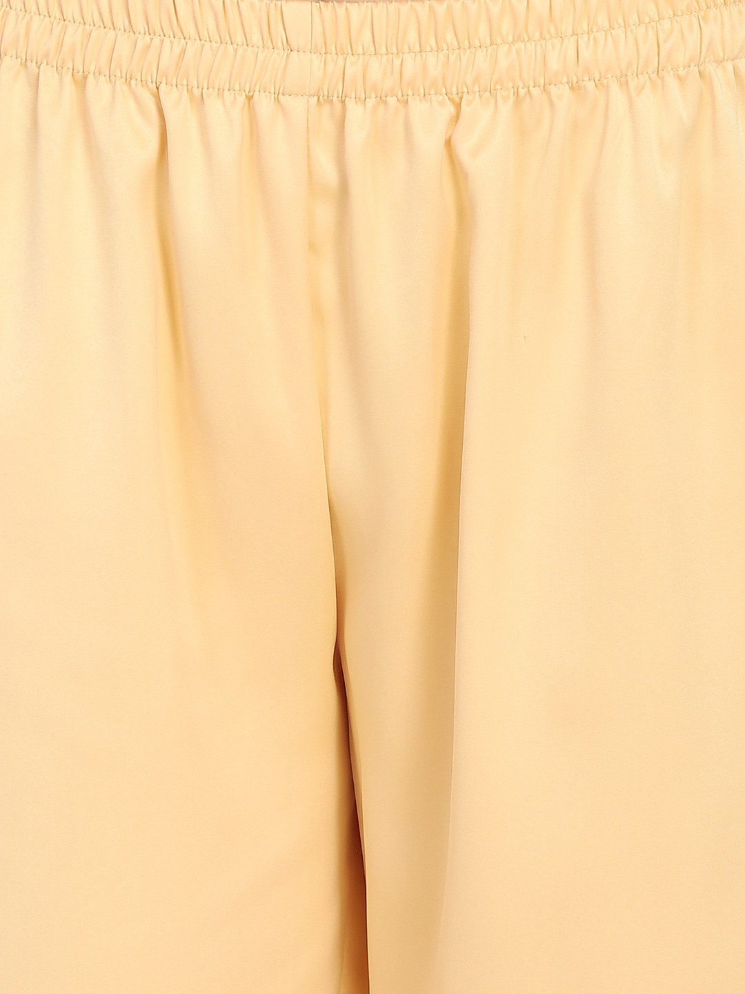 Smarty Pants women's silk satin golden color shawl collar night suit.