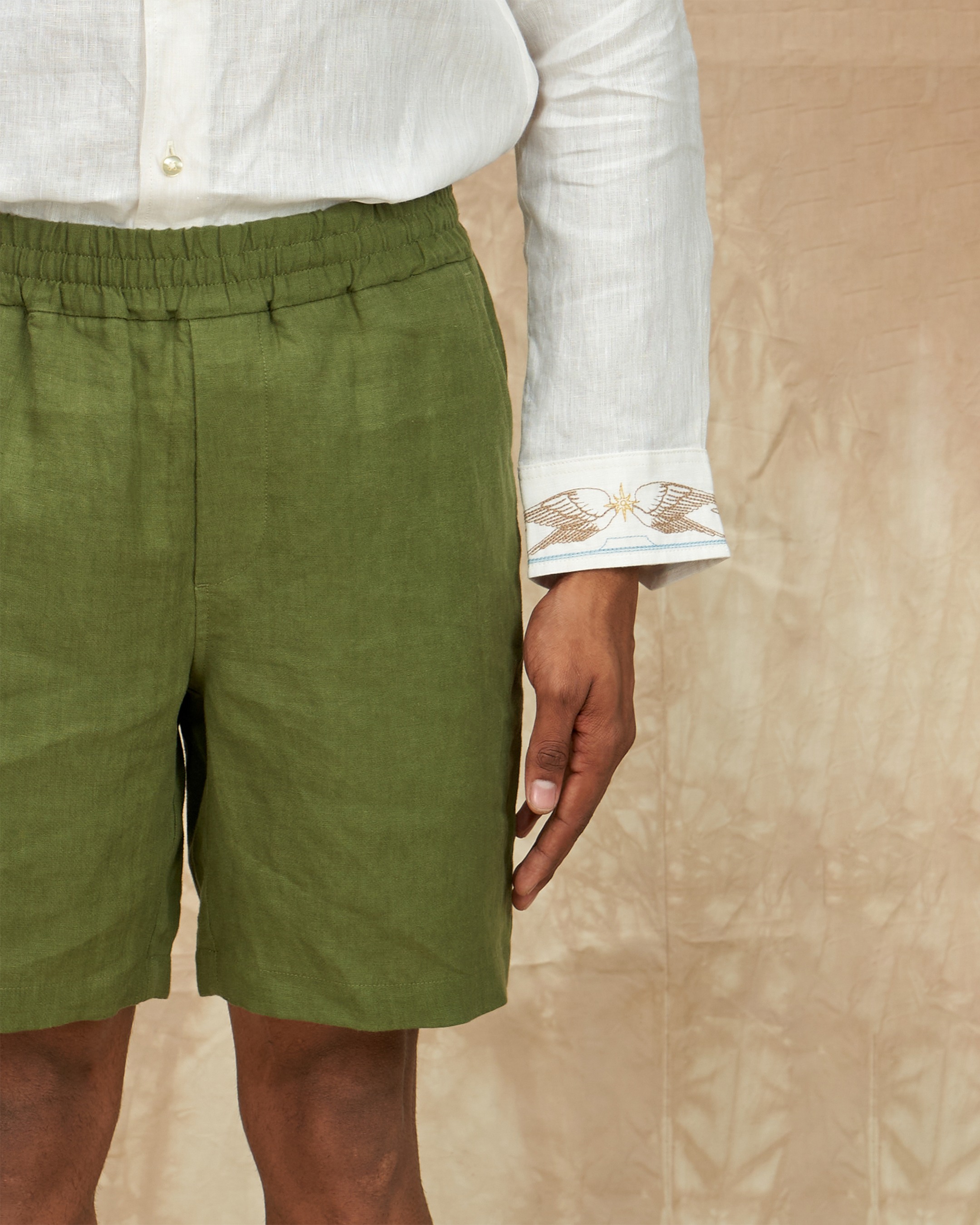 Drawcord Linen Shorts