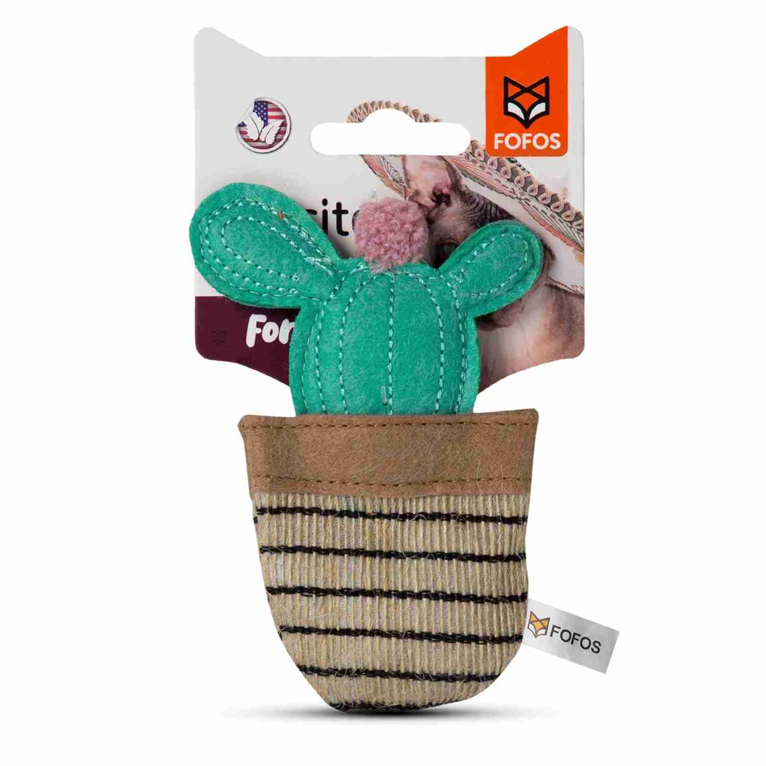 Barkbutler Fofos Cat Toys Blue Cactus for Cats