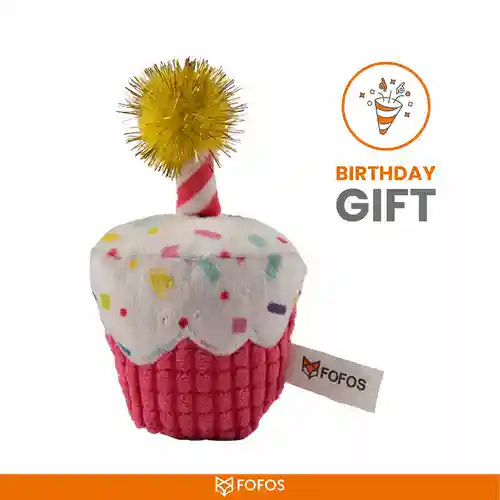 Barkbutler Fofos Birthday Cake Toy for Cats