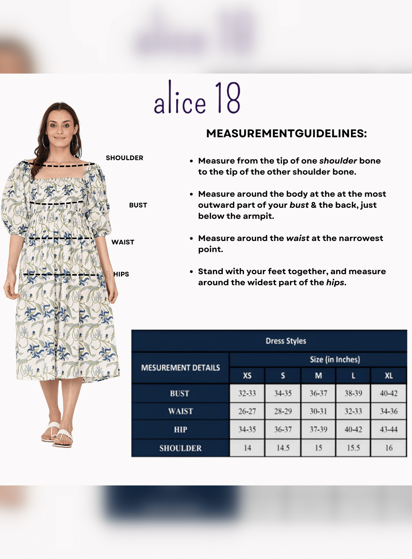 Alice18 Women's Blossom Smocked Midi Corset Dress – Timeless Floral Elegance