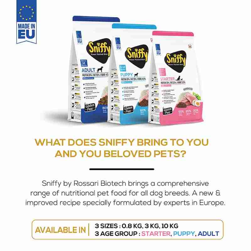 Sniffy Starter Chicken and Egg 3 KG – (Best Before Jul’26)