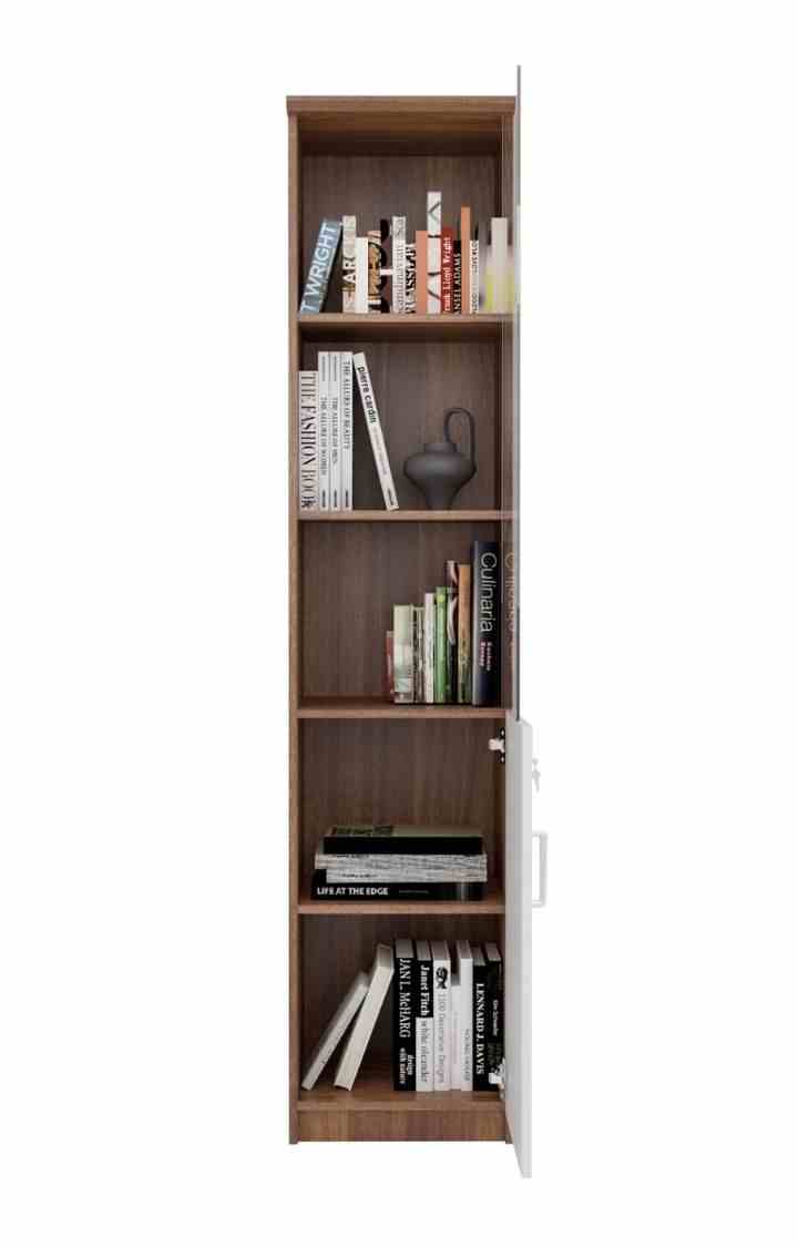 NEUDOT Vivaldi Book Shelf with Open & Closed Storage in Leon Teak Finish -  Neudot Lifestyle Pvt Limited