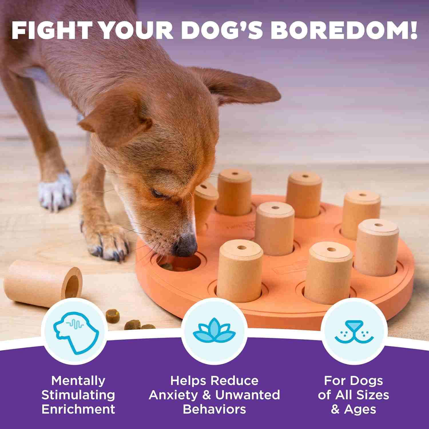Outward Hound Smart Composite Interactive Dog Toy, 23cm (Orange)