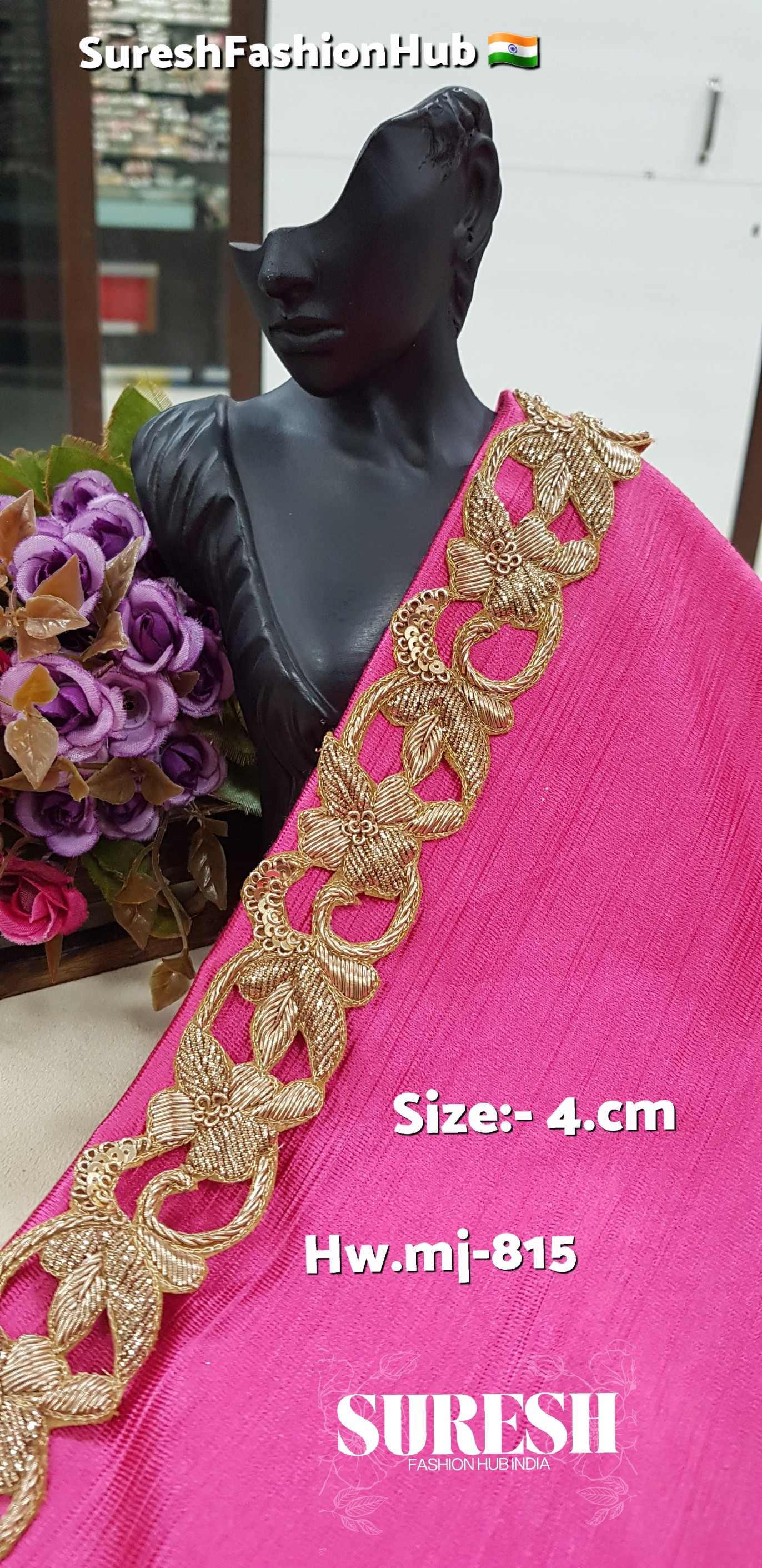 Zardorsi Matt Floral Cutwork Handmade Lace – Mj-815