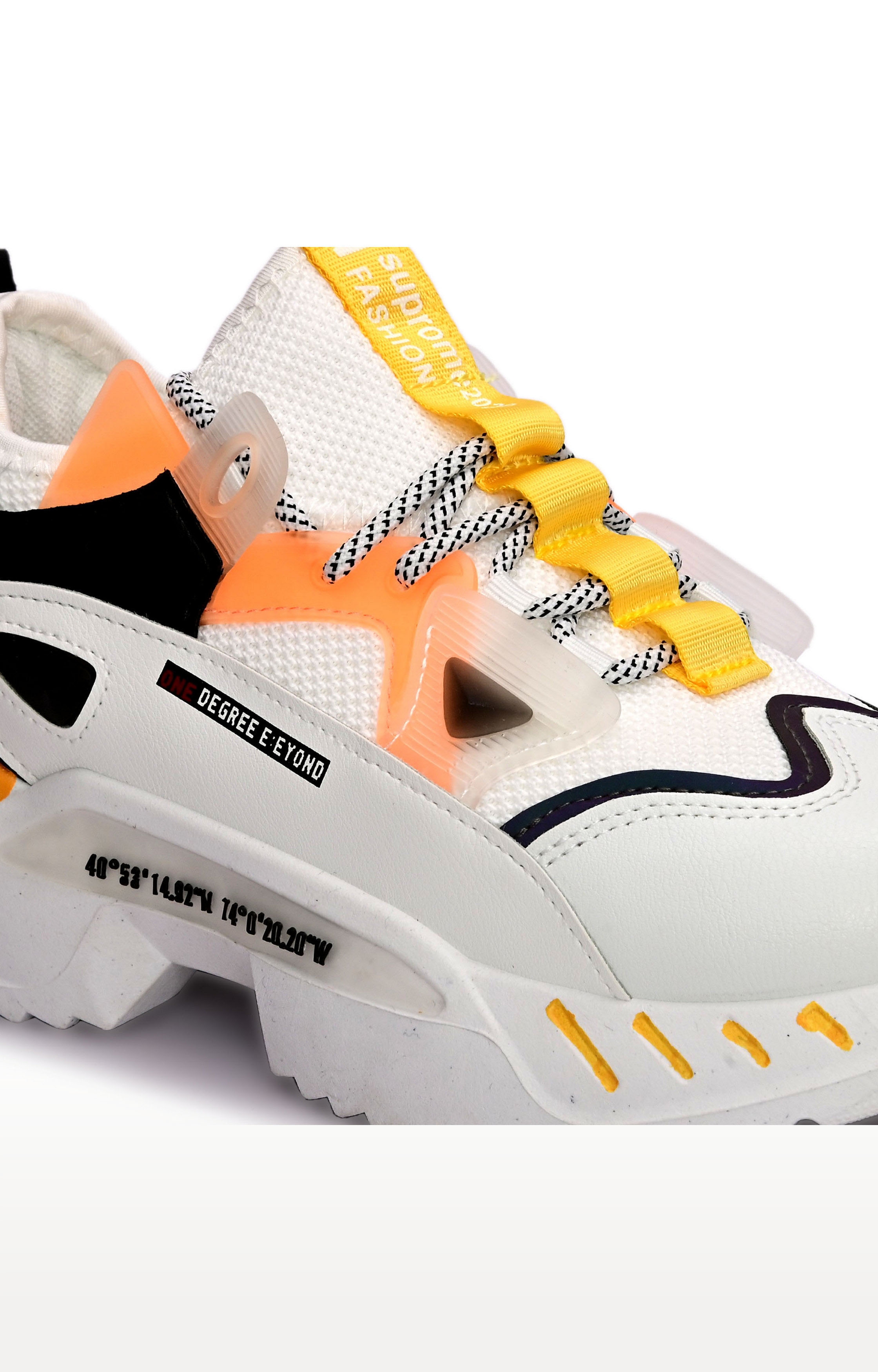 San Frissco | San Frissco Men Faux Leather Swoosh White sports Shoes 5