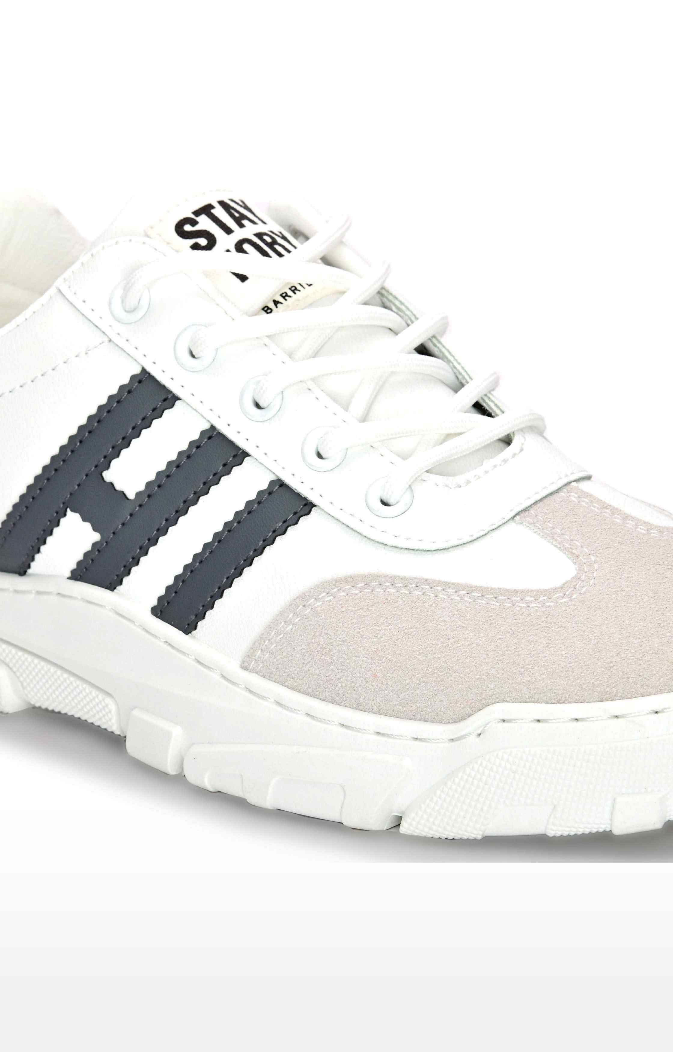 San Frissco Men Faux Leather Blazer White sports Shoes