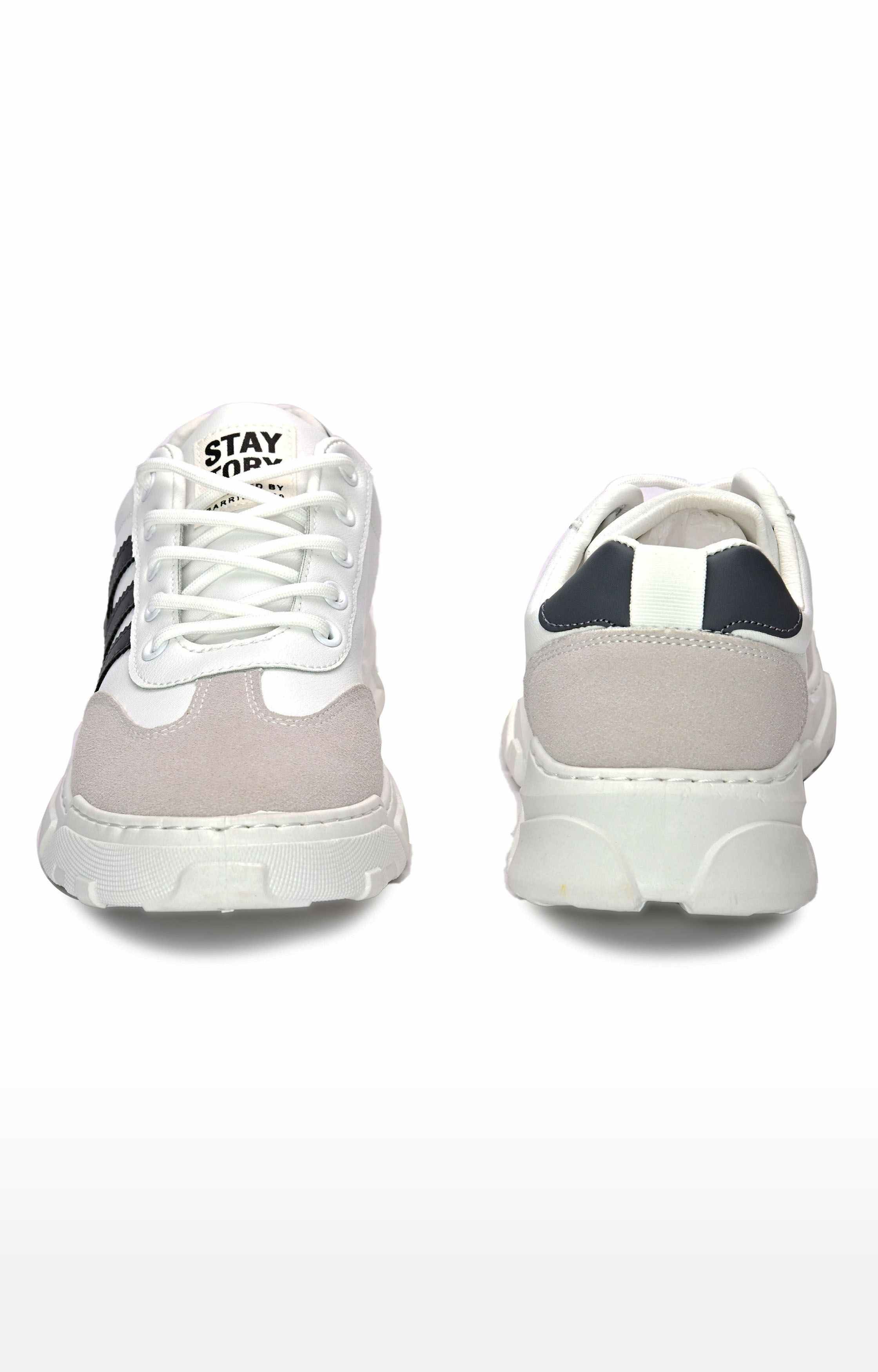 San Frissco Men Faux Leather Blazer White sports Shoes
