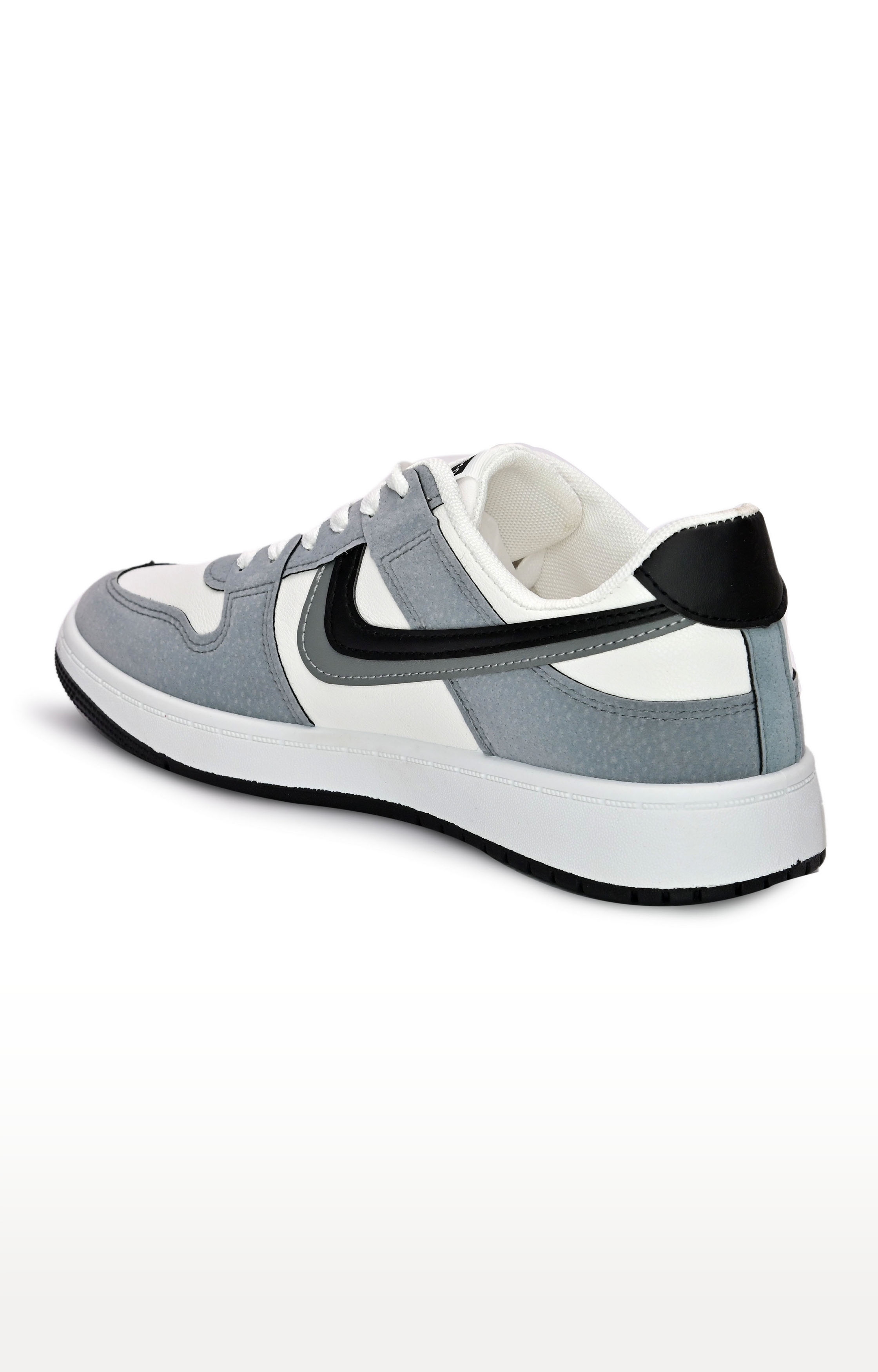 San Frissco | San Frissco Men Faux Leather Ashen White Sneakers 1