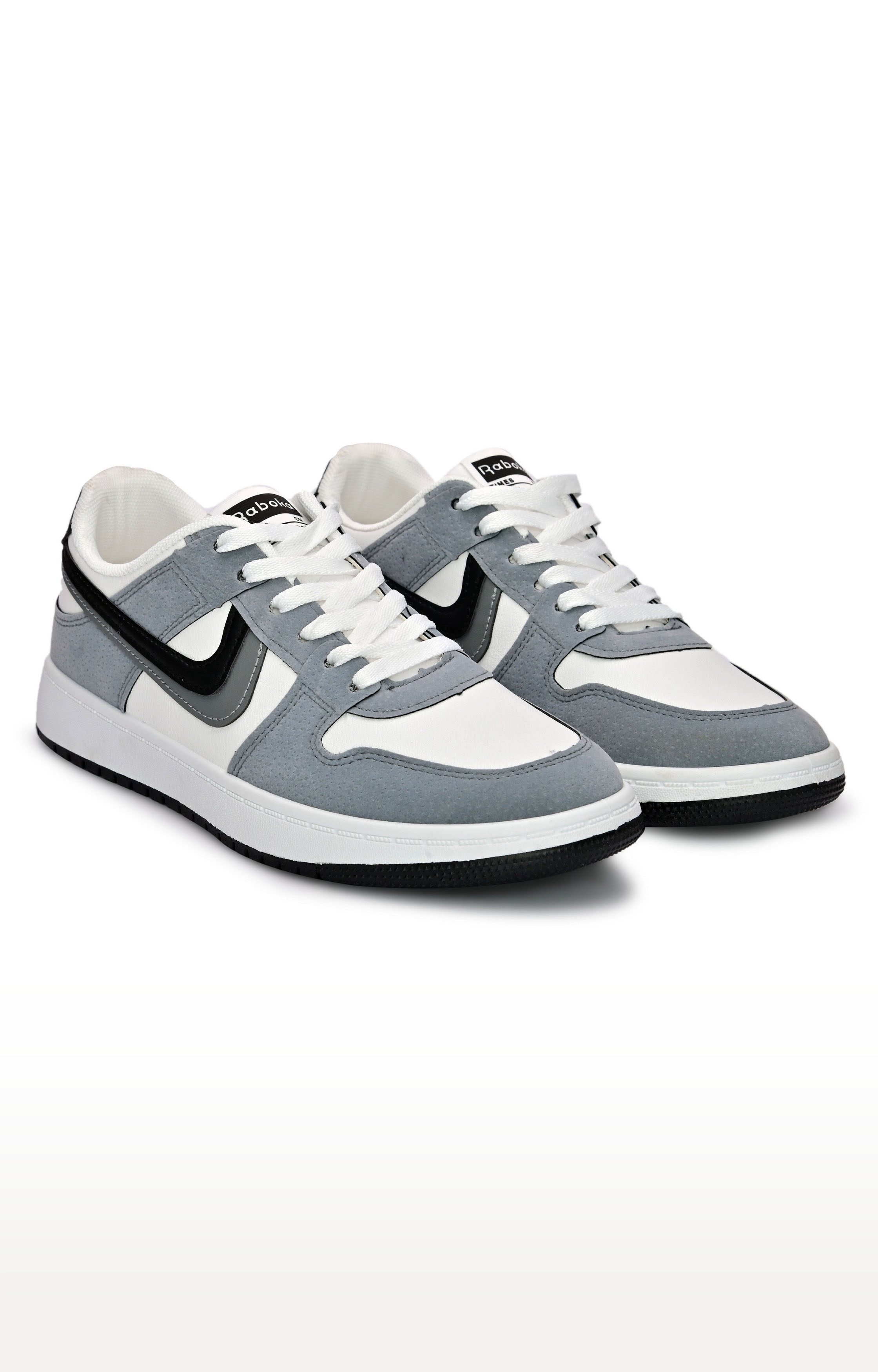 San Frissco | San Frissco Men Faux Leather Ashen White Sneakers 3