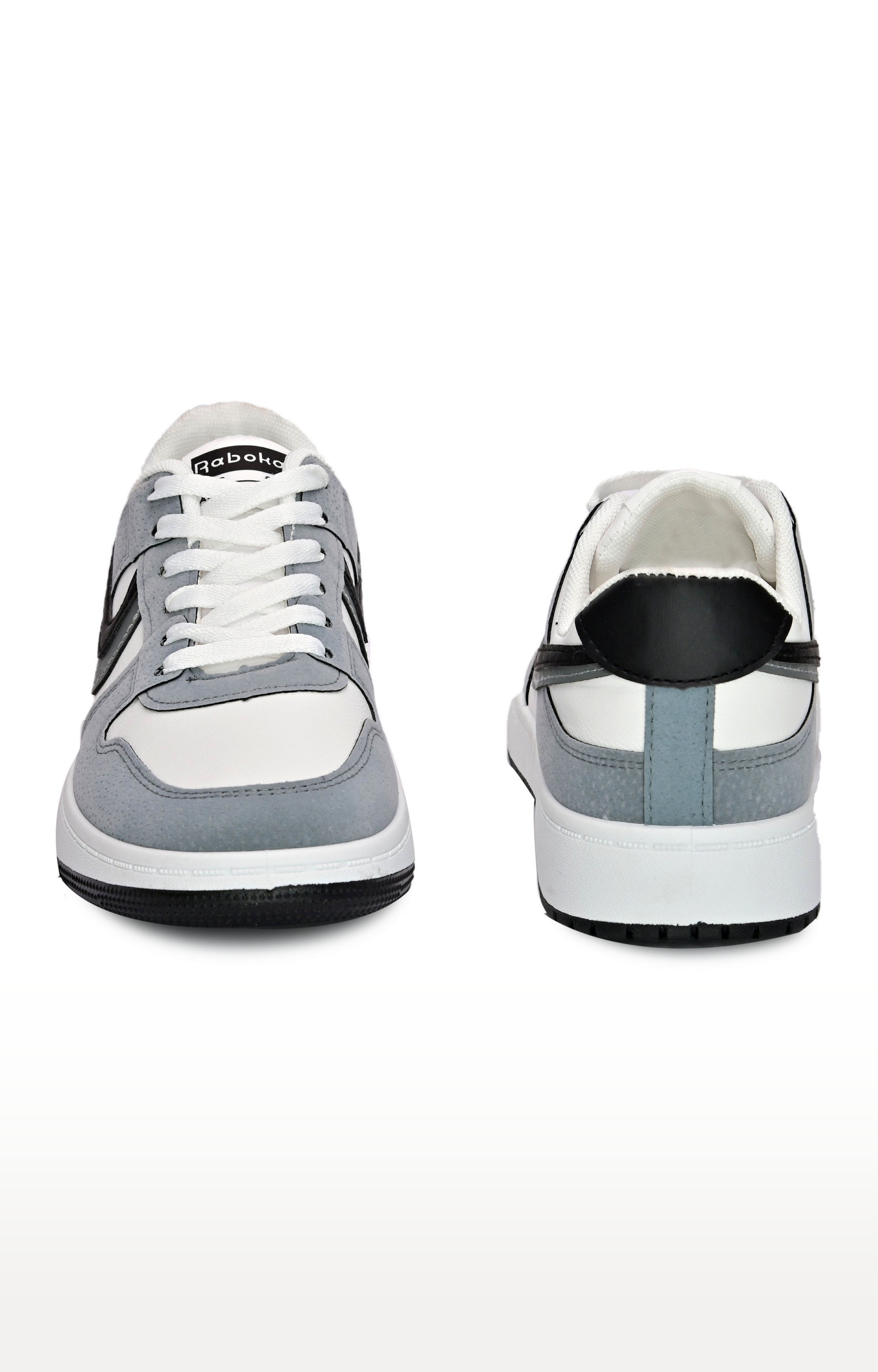 San Frissco | San Frissco Men Faux Leather Ashen White Sneakers 2