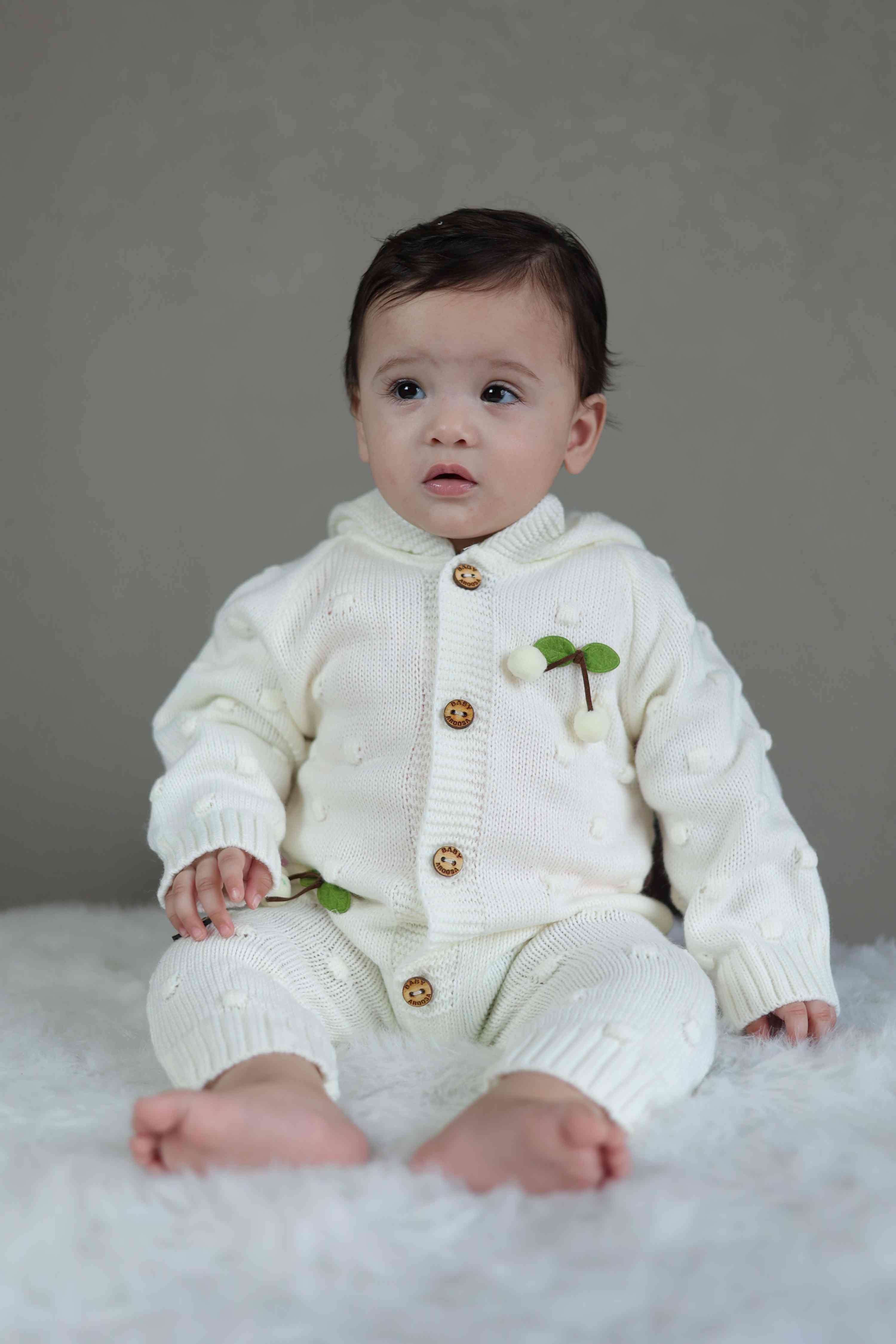 Snow Cherry Knitted Winter Jumpsuit