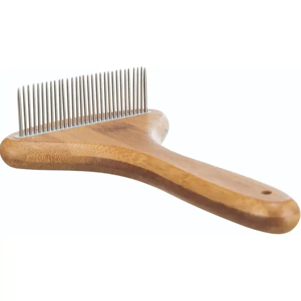 Trixie Long Hair Coat Untangler Bamboo/Metal, (10 X 17 cm)