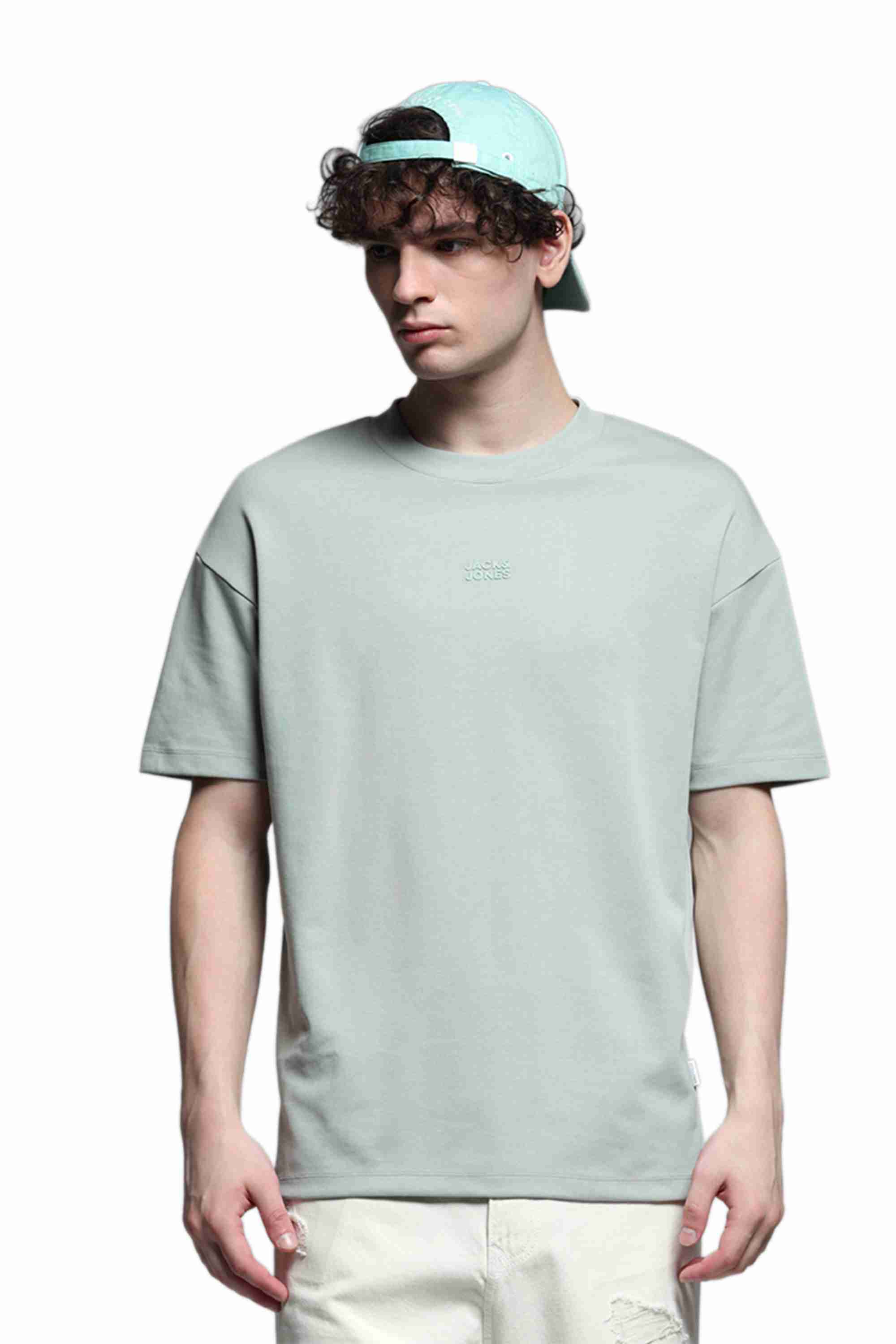 JACK & JONES Solid Cotton Round Neck Men's T-Shirt