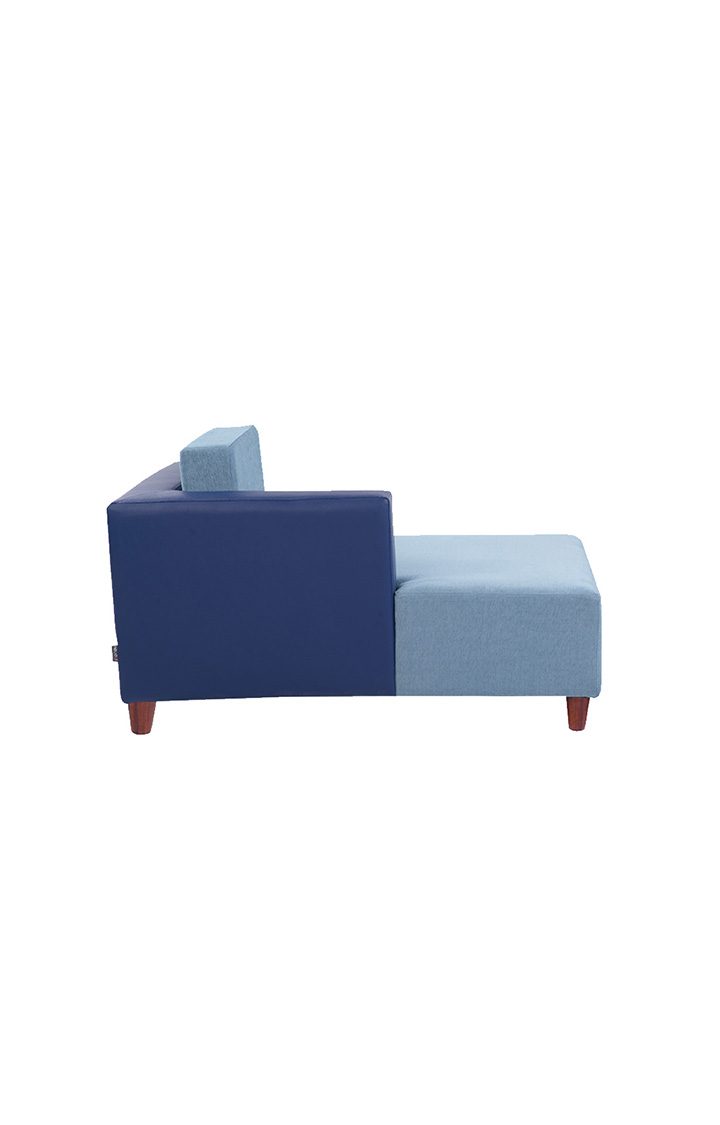 neudot Hailey Duet Fabric 1 Seater RHS Lounger in Mirage Blue Colour