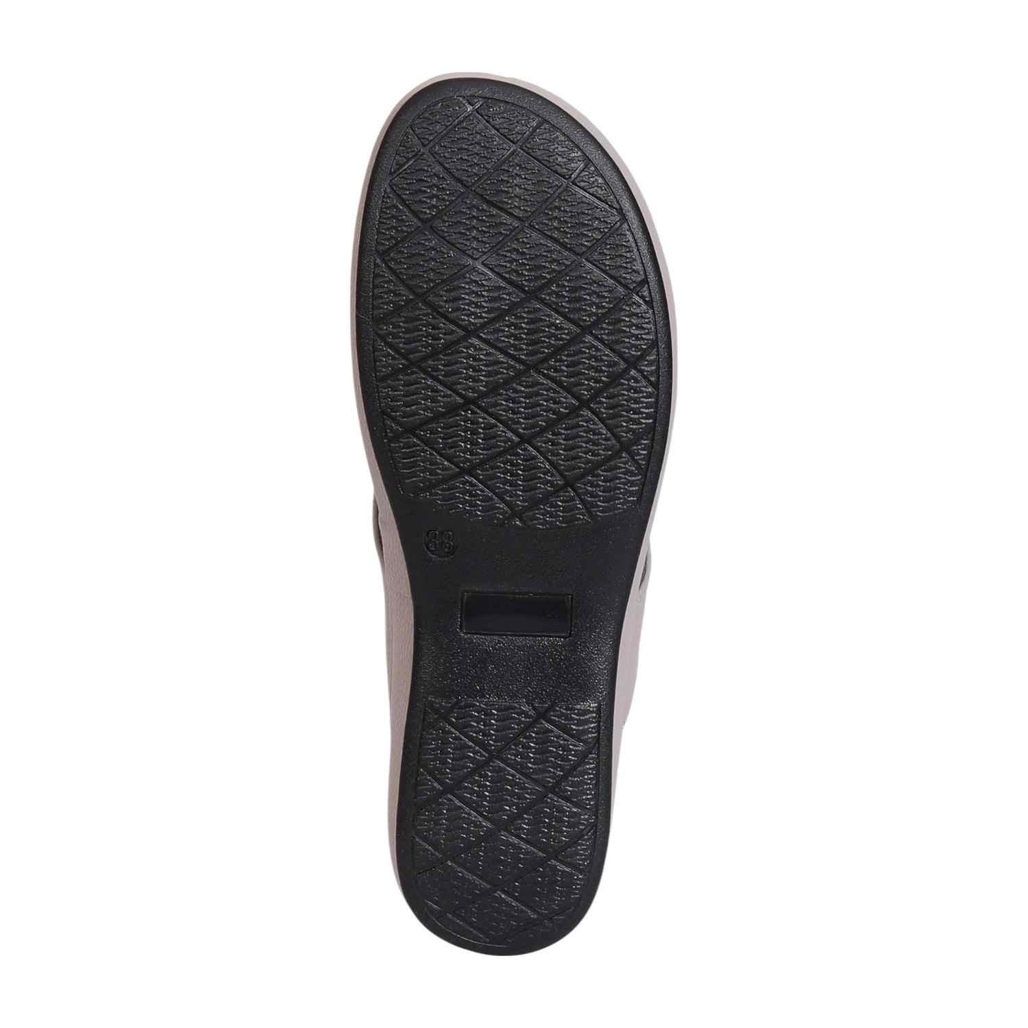 Women Gunmetal Thong Wedge Sandals