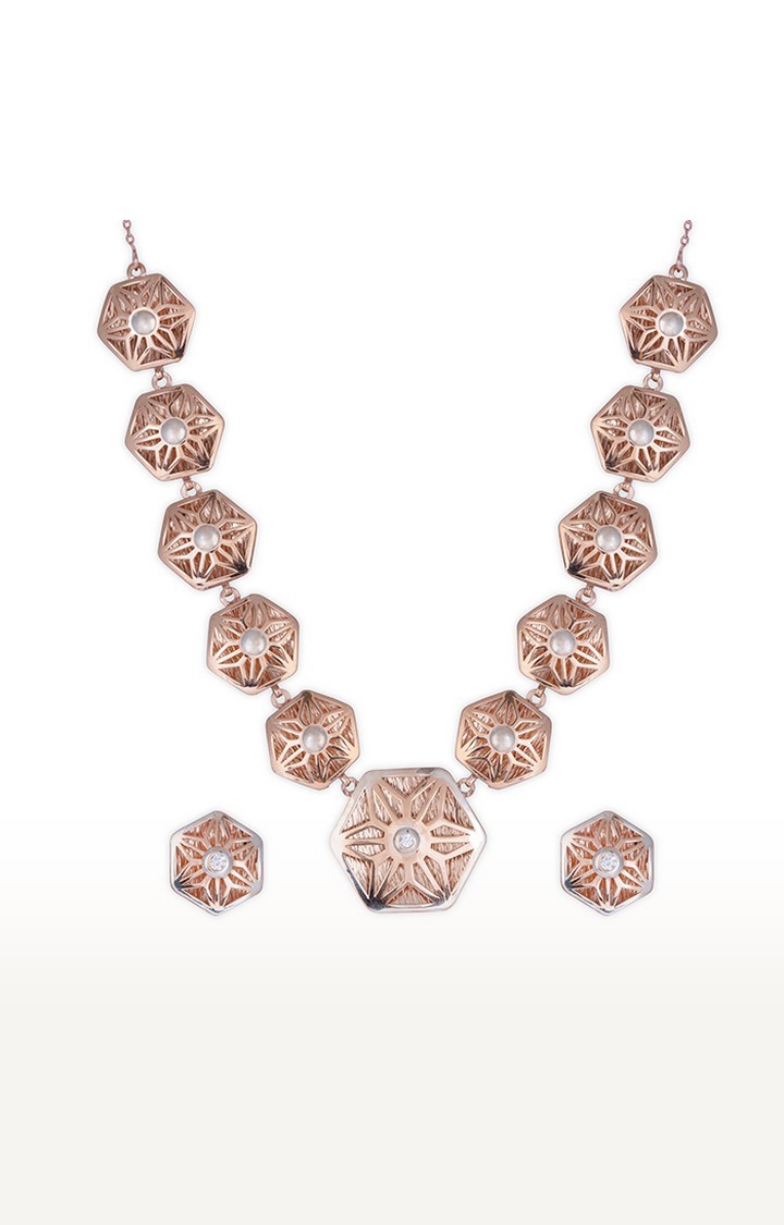 Angelic Rose Gold Necklace Set