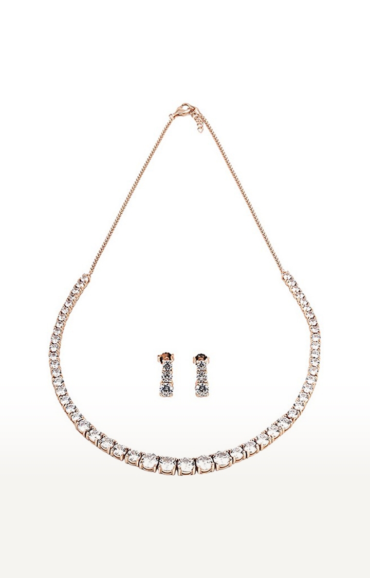Touch925 | Zirconia Dreams Rose Gold Necklace Set