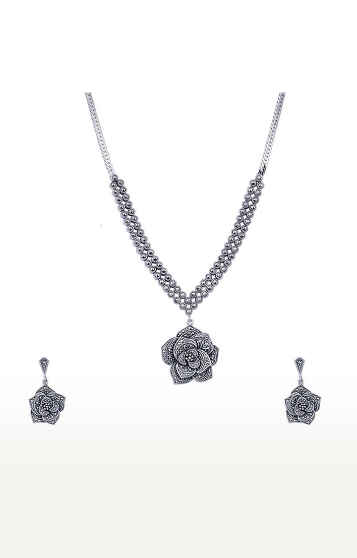 Ivory Silver Necklace Set