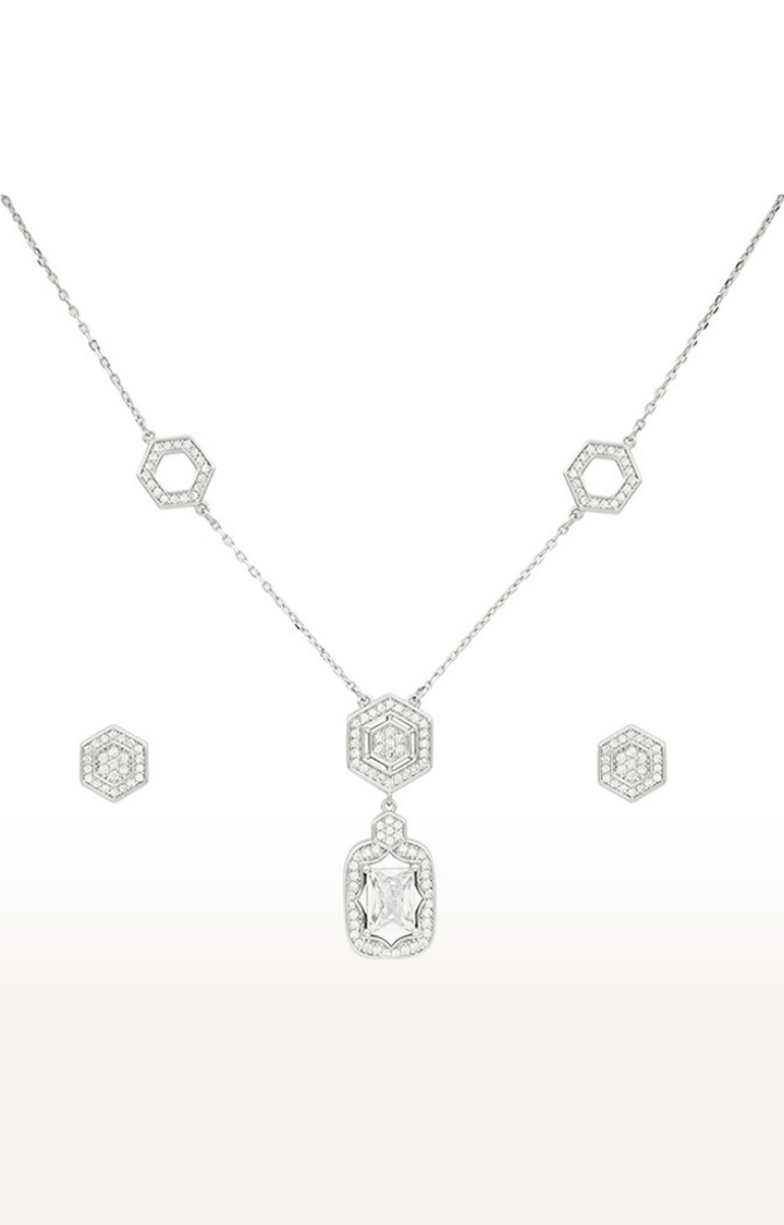 Elegant Geometry Necklace Set