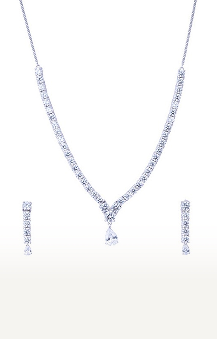 Vanity Silver Necklace Set