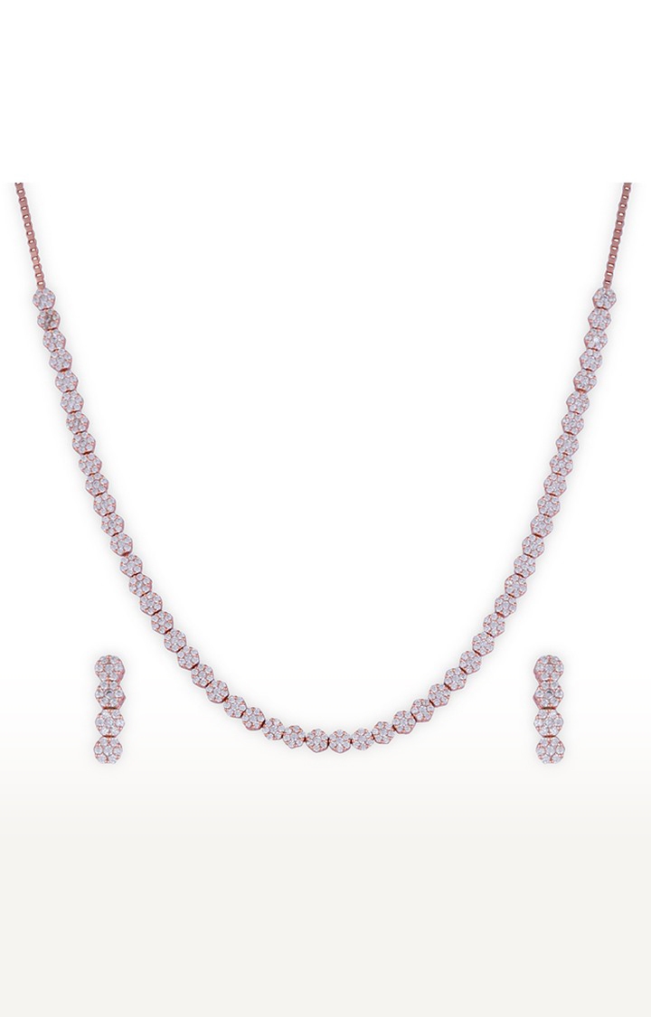 Touch925 | Blossom Radiance Rose Gold Necklace Set