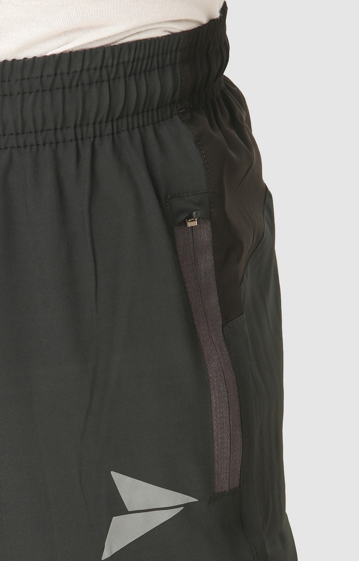 Men's Olive Green Polycotton Solid Trackpant