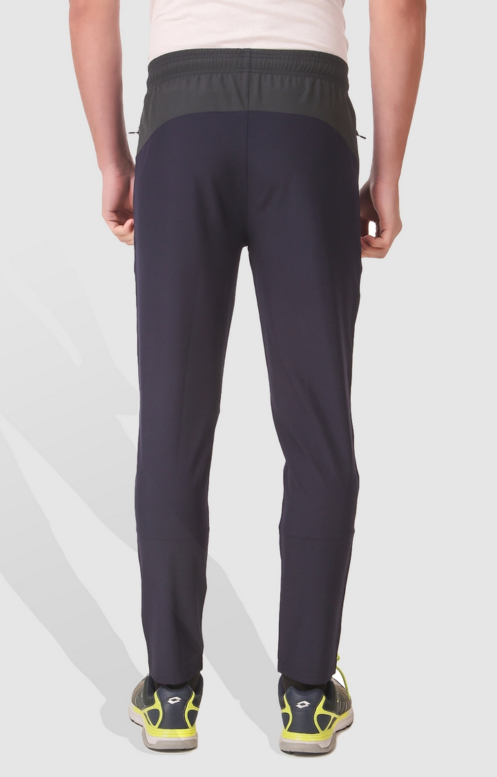 Fitinc | Men's Navy Blue Polycotton Solid Trackpant 4