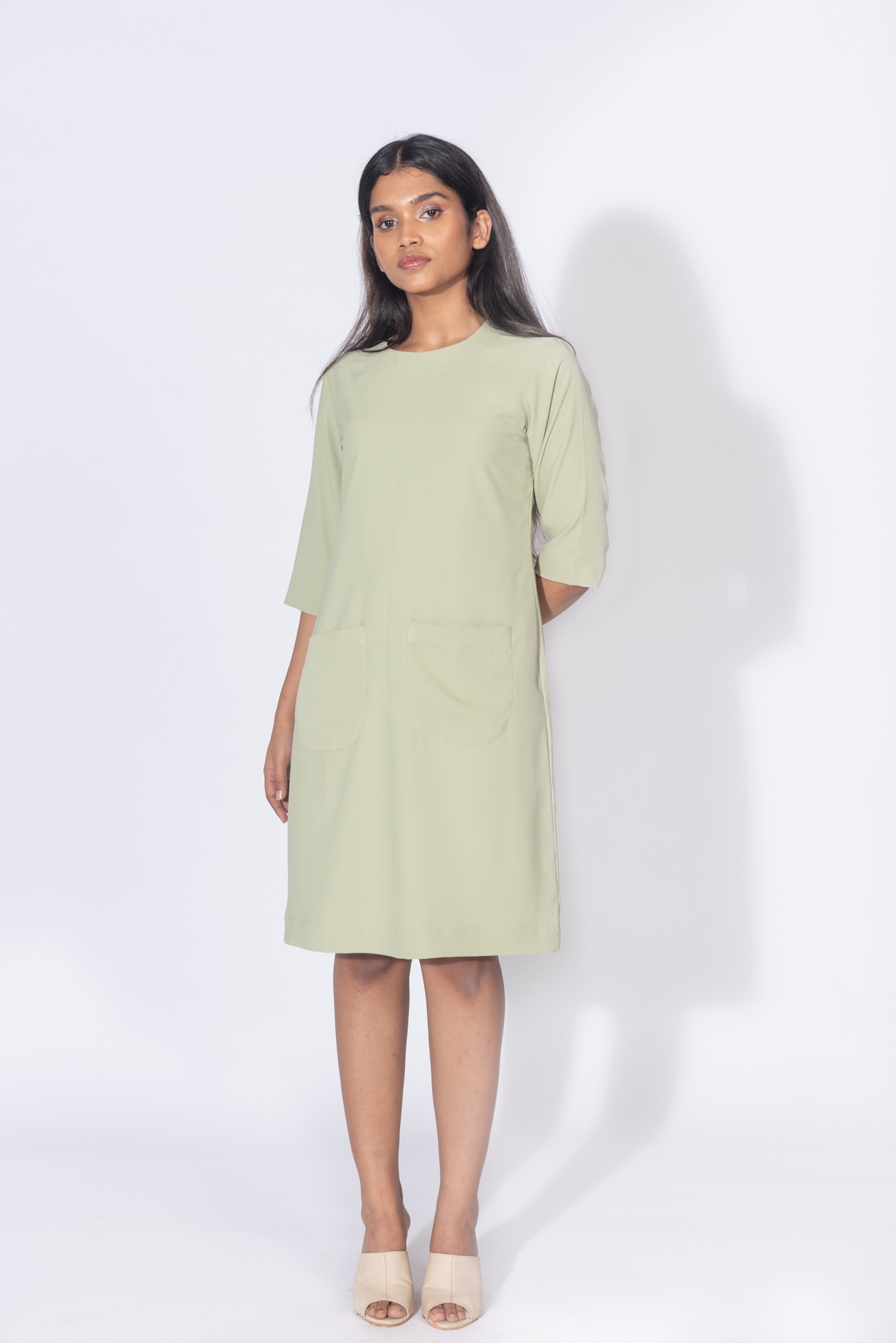 Shift Dress With Front Pockets 