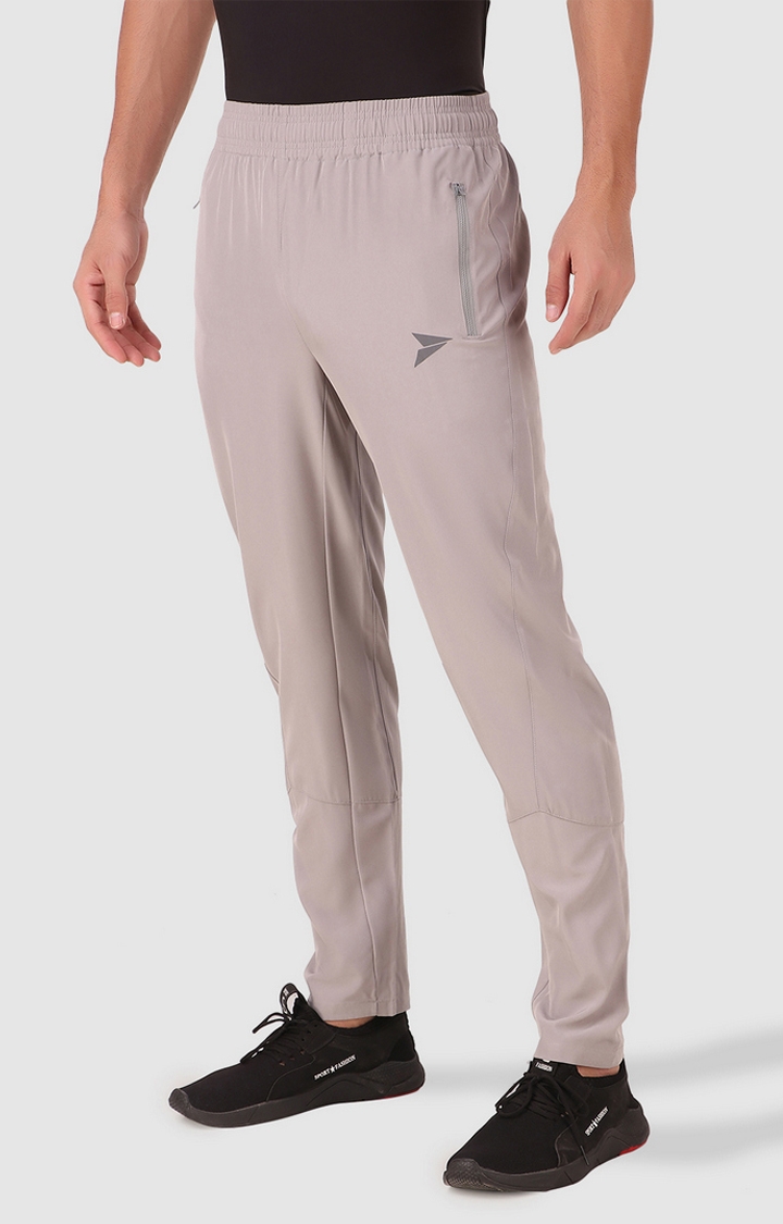 Fitinc | Men's Light Grey Polycotton Solid Trackpant 2