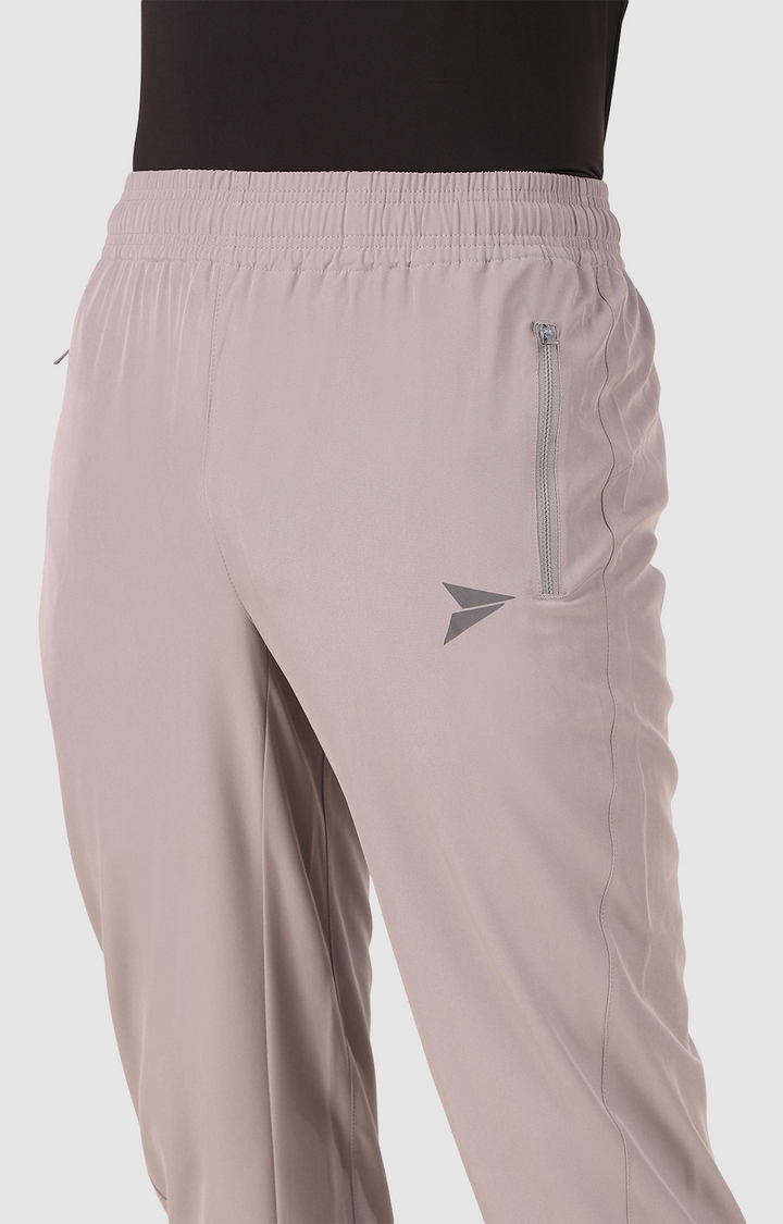 Fitinc | Men's Light Grey Polycotton Solid Trackpant 4