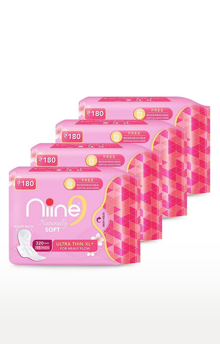 NIINE | Niine Naturally Soft Ultra Thin XL+ SUPER SAVER PACK Sanitary Napkins 0