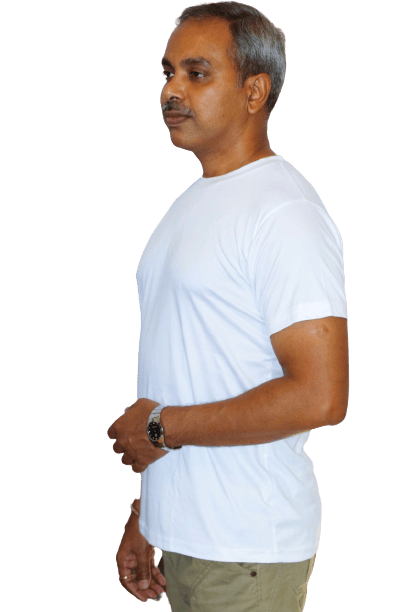 White Round Neck T Shirt
