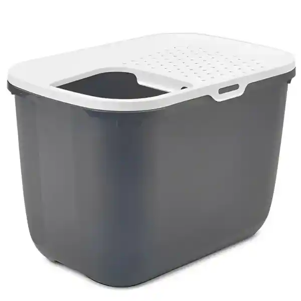 Savic Hop In Modern Cat Litter Tray Anthracite - 23 x 15 x 15 inch